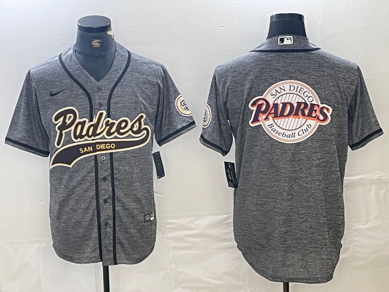 Men San Diego Padres Blank Grey Jointly 2024 Nike MLB Jersey style 3->san diego padres->MLB Jersey